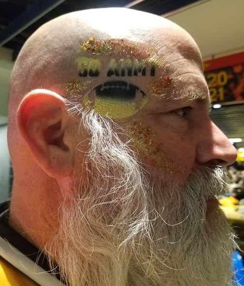 Army Navy Game Fan Face Paint Design airbrush 