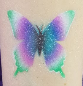 butterfly airbrush tattoo tie dye