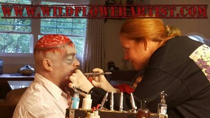 zombie brains face paint 