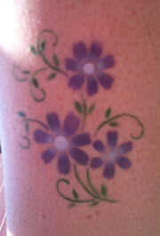 airbrush tattoo flower