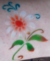airbrush tattoo flower