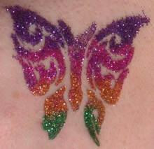 Glitter tattoo butterfly