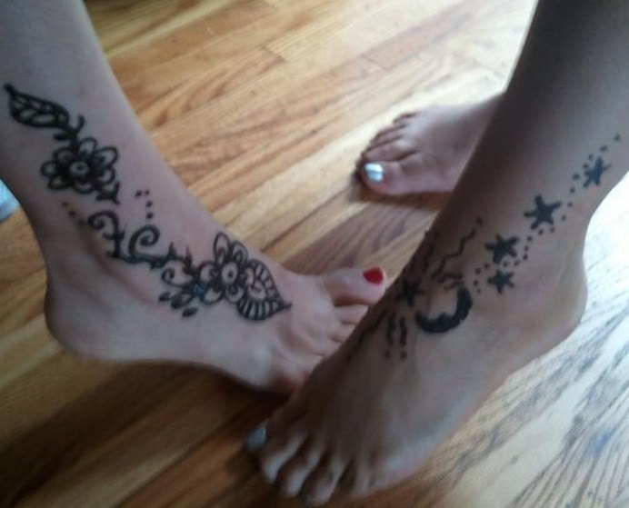 Henna Tattoo Kate N Terry Feet