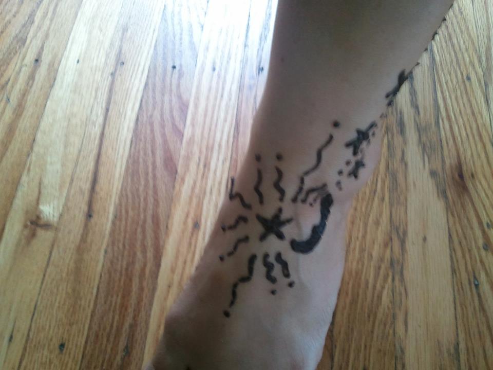Henna Tattoo Kate's  Foot1