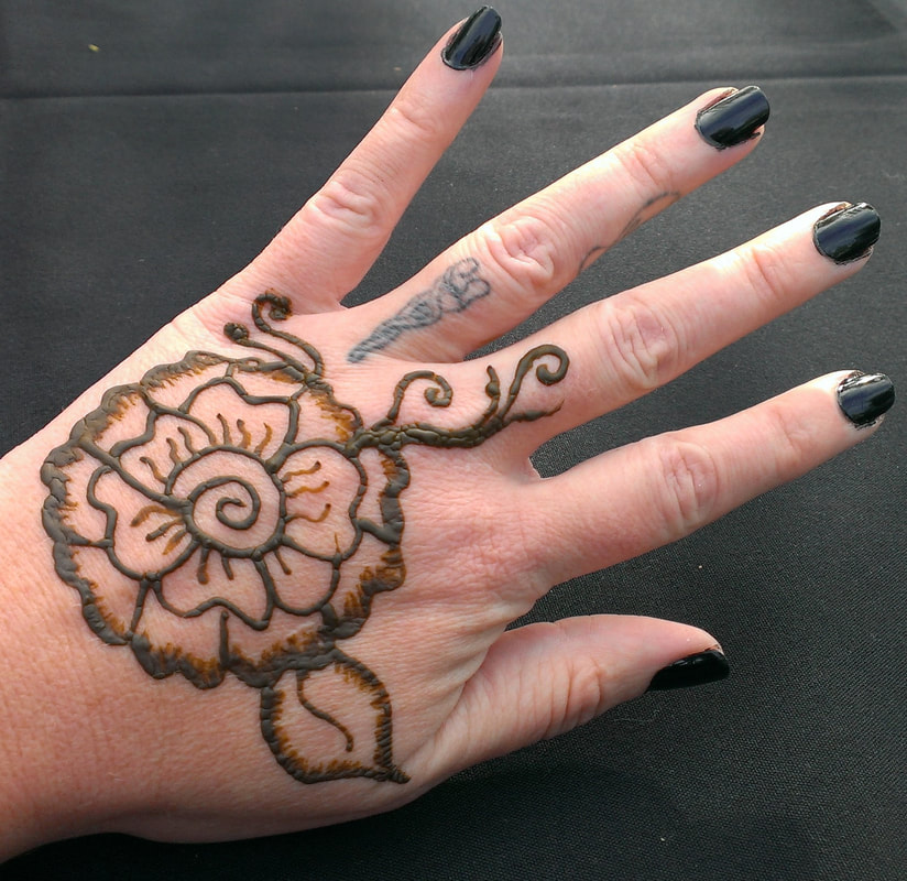 Simple Henna Flower on hand