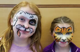 Dog and Cat Face paint design