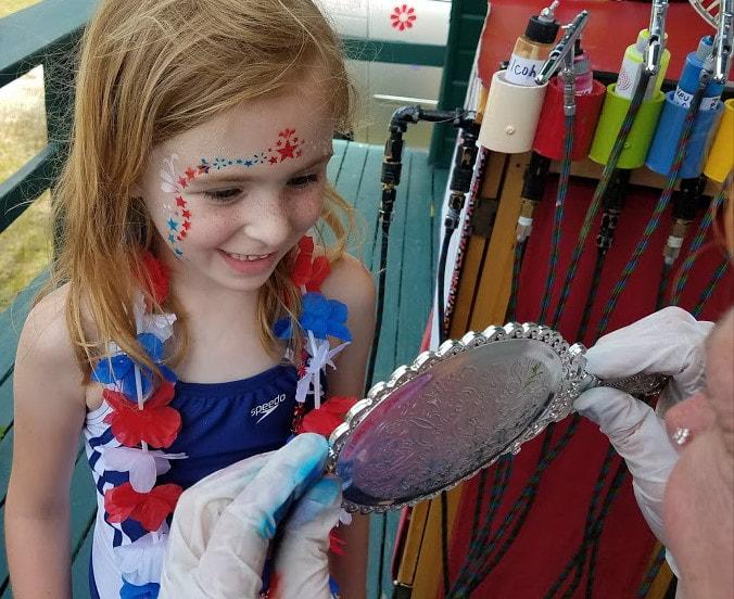 airbrush face painting 4th July